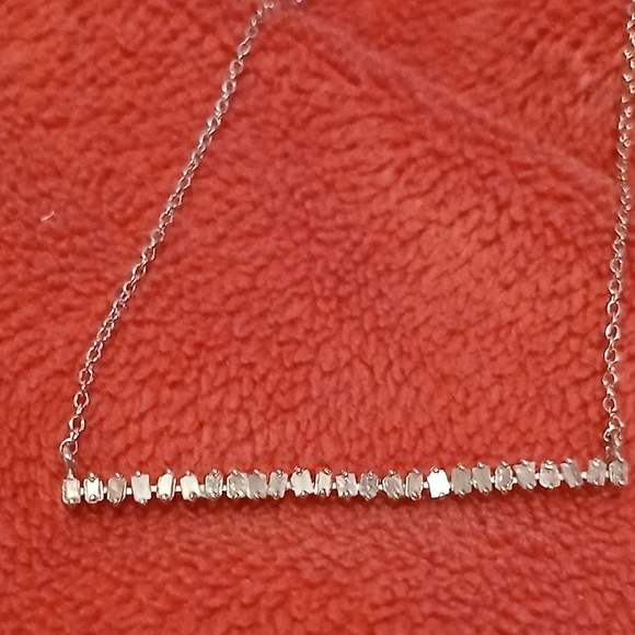 1/3Carat Baguette Diamond Bar necklace